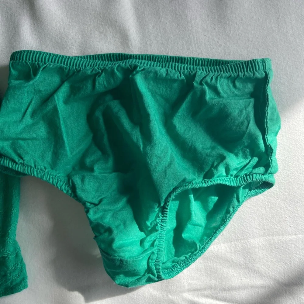 Cat & Jack Green Dress and Diaper Cover Set